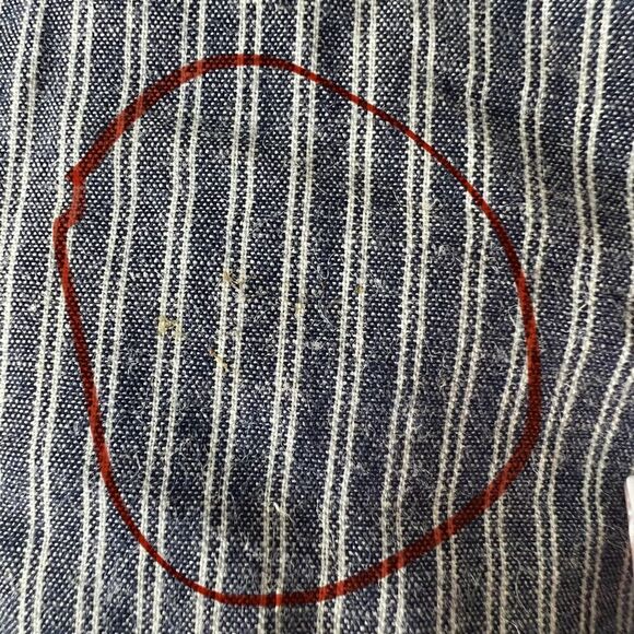 CP Shades Blue/White Striped Teton Lagenlook Tunic Top Size Medium **Flawed** - Picture 11 of 16